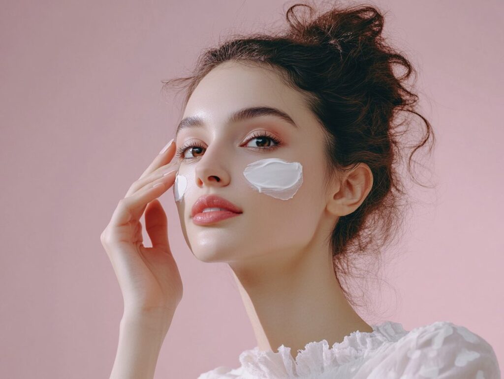 Before and after results of non-surgical skin treatment.